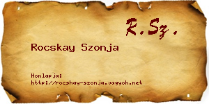 Rocskay Szonja névjegykártya
